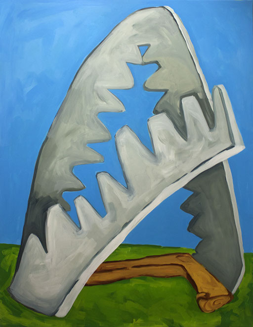 Aso-zaag, 120x155, acryl op canvas, 2017, Liselot Veenendaal