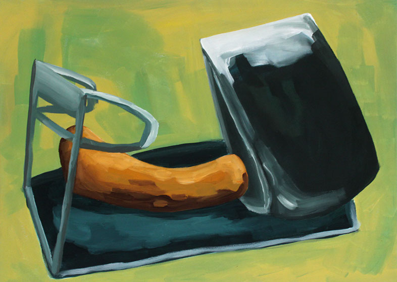 Axe-rcise, 70x50, acryl op canvas, 2016, Liselot Veenendaal