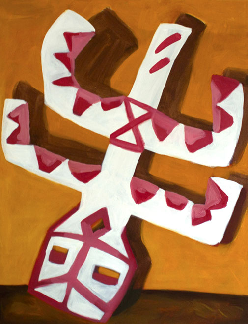 M-axe-sk #4, 85x65, acryl en olie op canvas, 2016, Liselot Veenendaal
