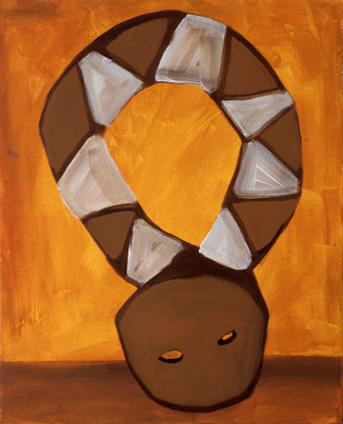 M-axe-sk #5, 60x50, acryl op canvas, 2016, Liselot Veenendaal