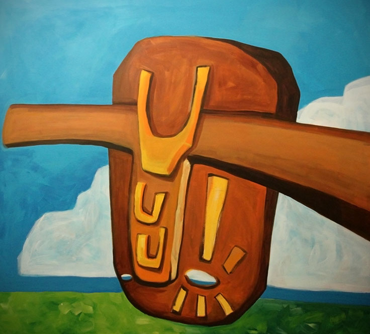 M-axe-sk #6, 200x180, acryl op canvas, 2017, Liselot Veenendaal