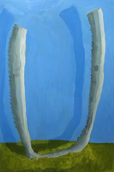 Uzaag, 80x120, olie op canvas, 2018, Liselot Veenendaal